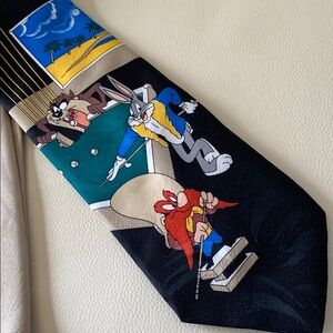 Warner Bros. Looney Tunes Black and Tan Necktie